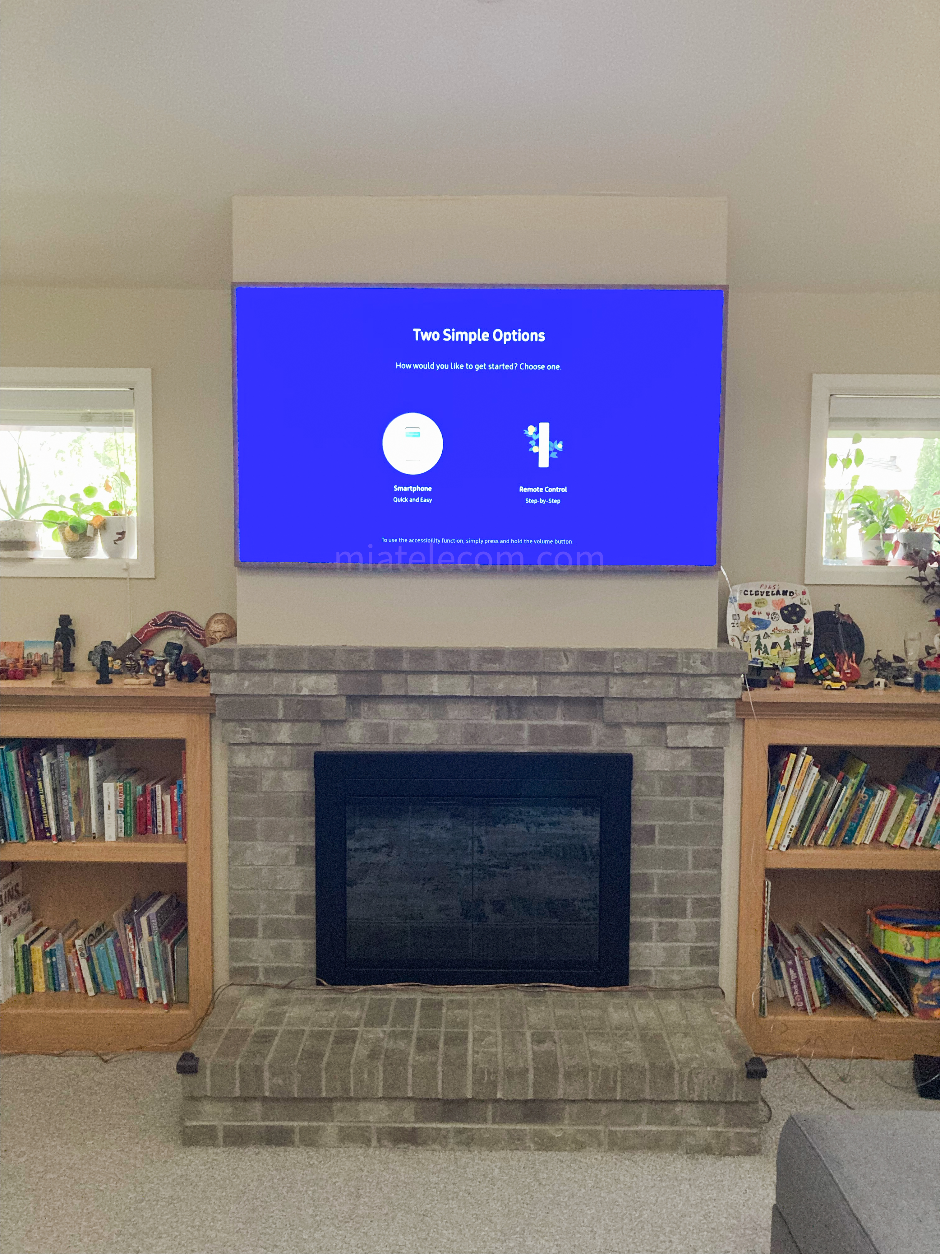 65'' Over the Fire Place w/Cable Managment